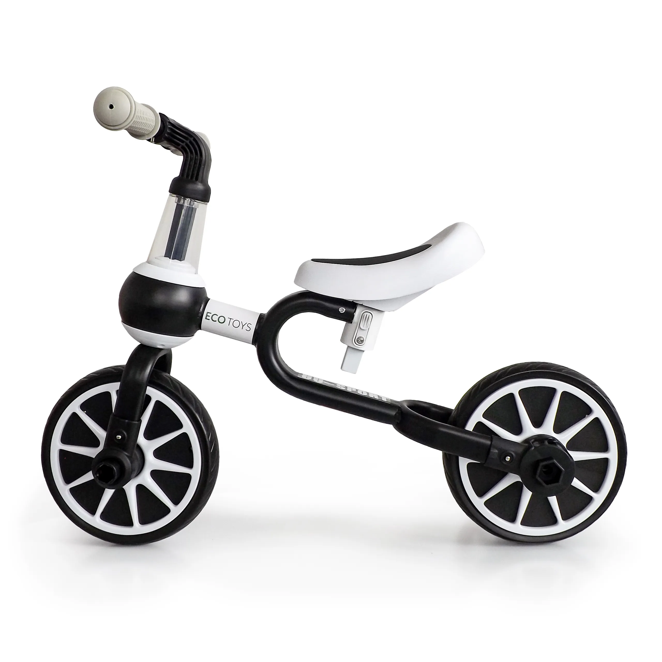 ecotoys 4u1 dječji bicikl crno-bijeli - slika 8