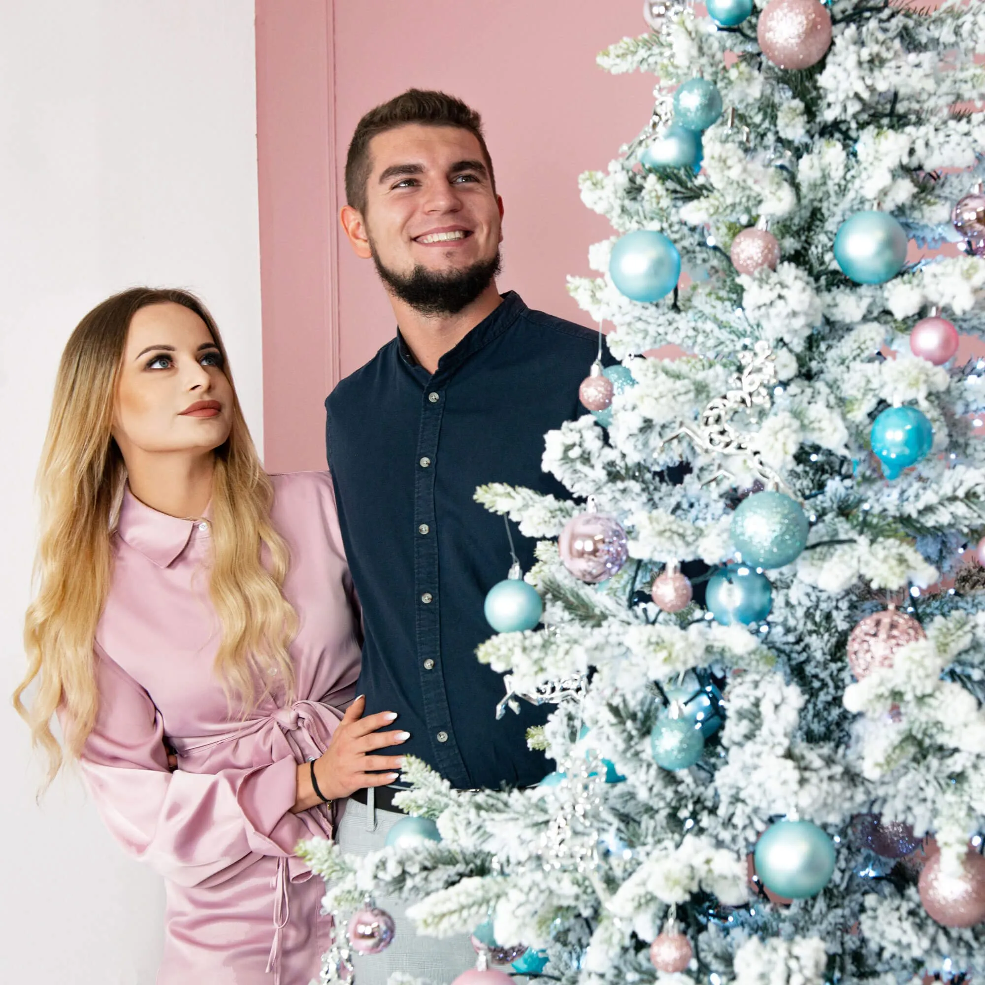 kuglice za božićno drvce 3 cm 30 kom. roze - slika 11