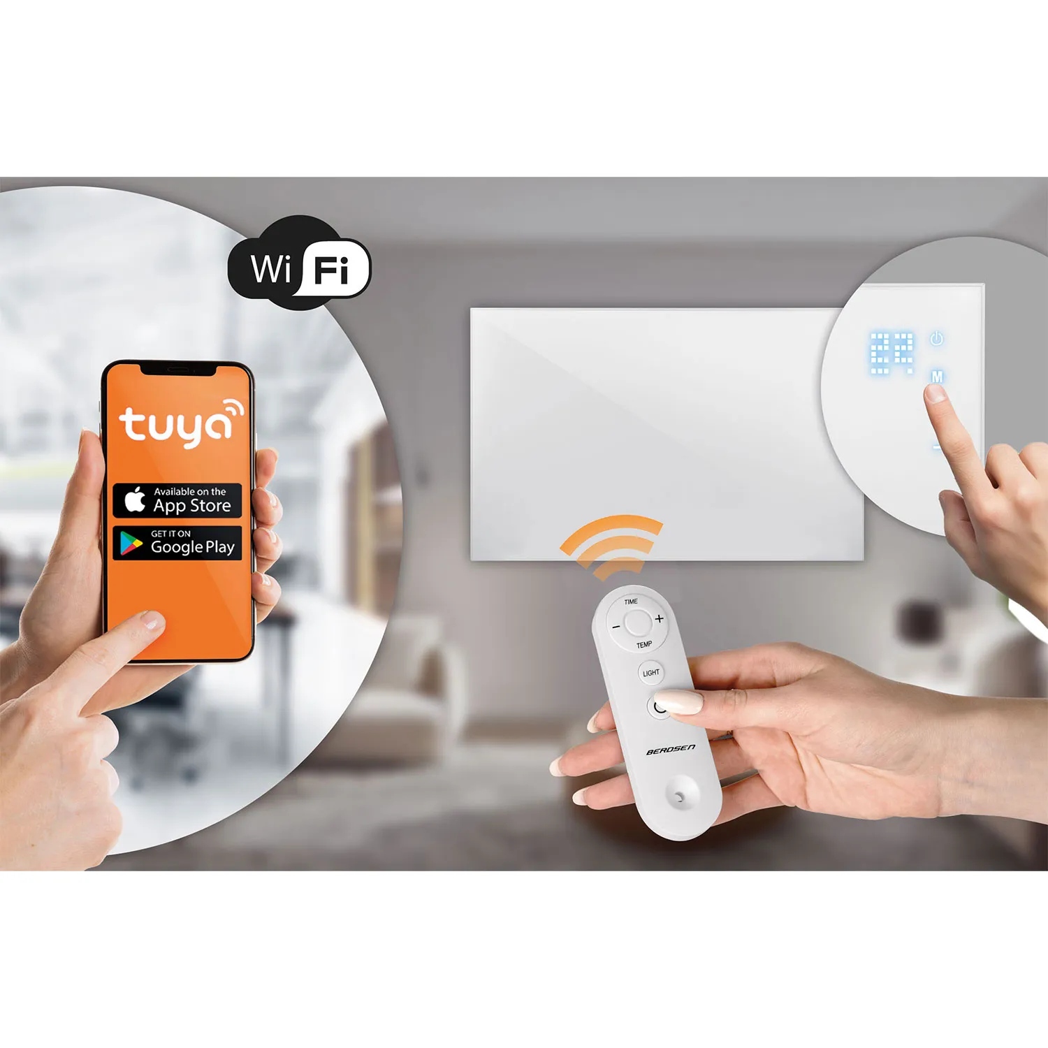 infracrveni grijač 800w berdsen bd-987 wifi aplikacija za daljinsko upravljanje - slika 4