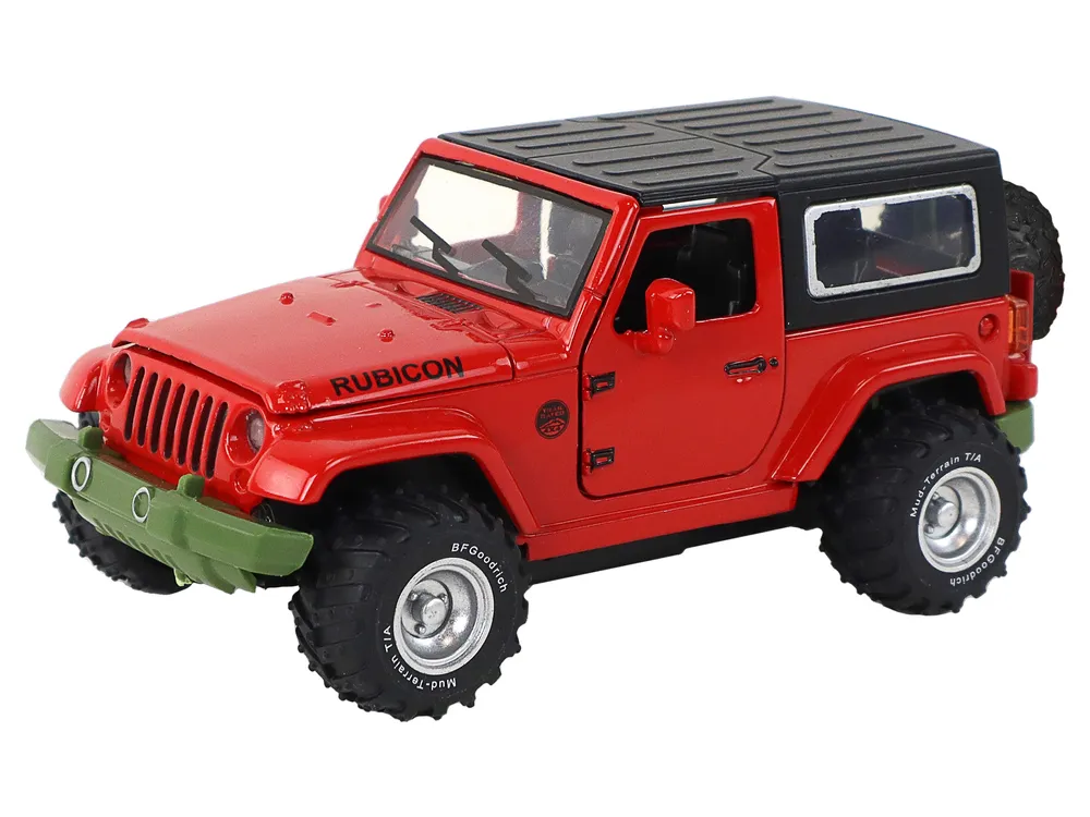 rubicon off-road metalni auto 1:32 crveni - slika 3