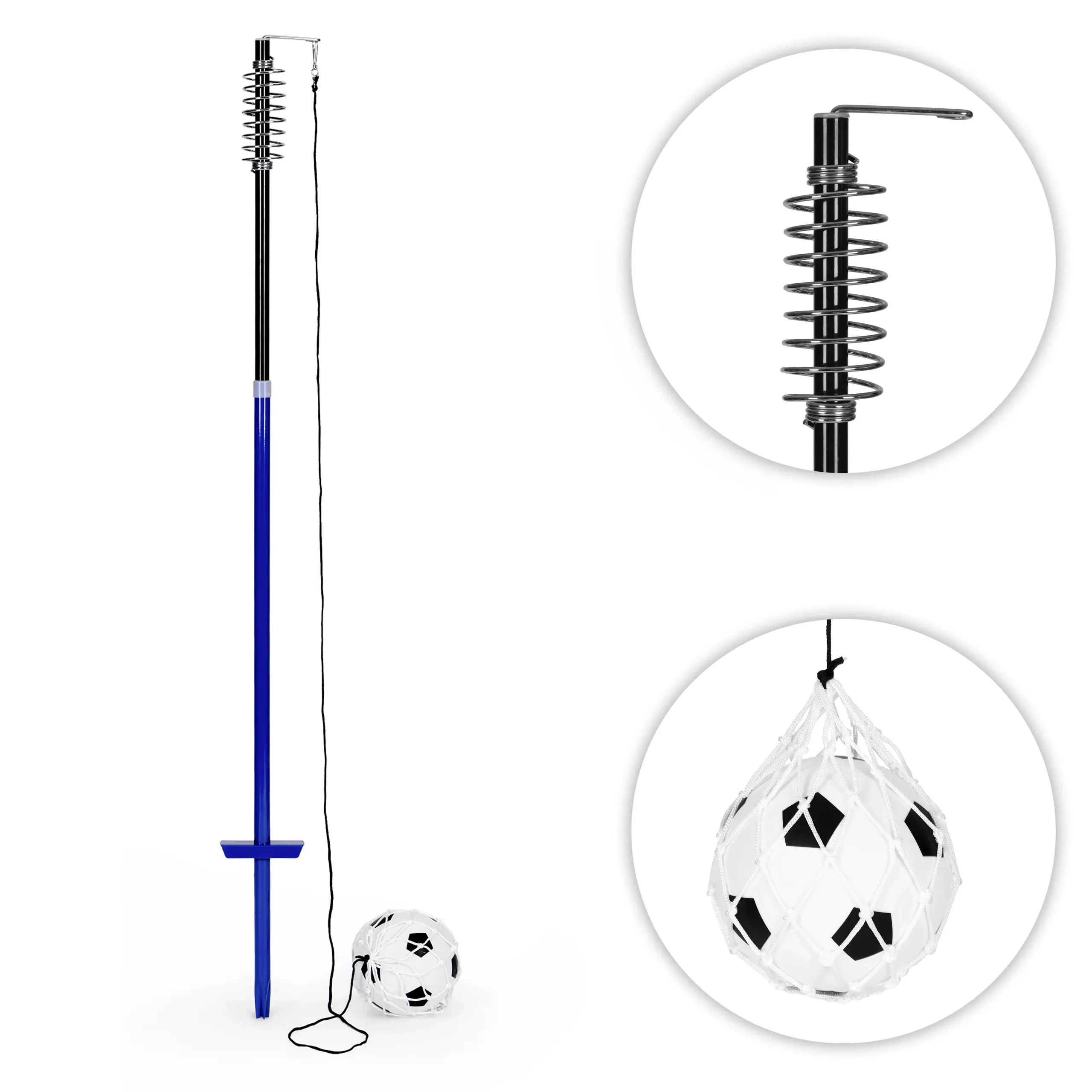 movepro nogometni set za trening na užetu s stupom, oprugom, loptom i pumpom. - slika 7