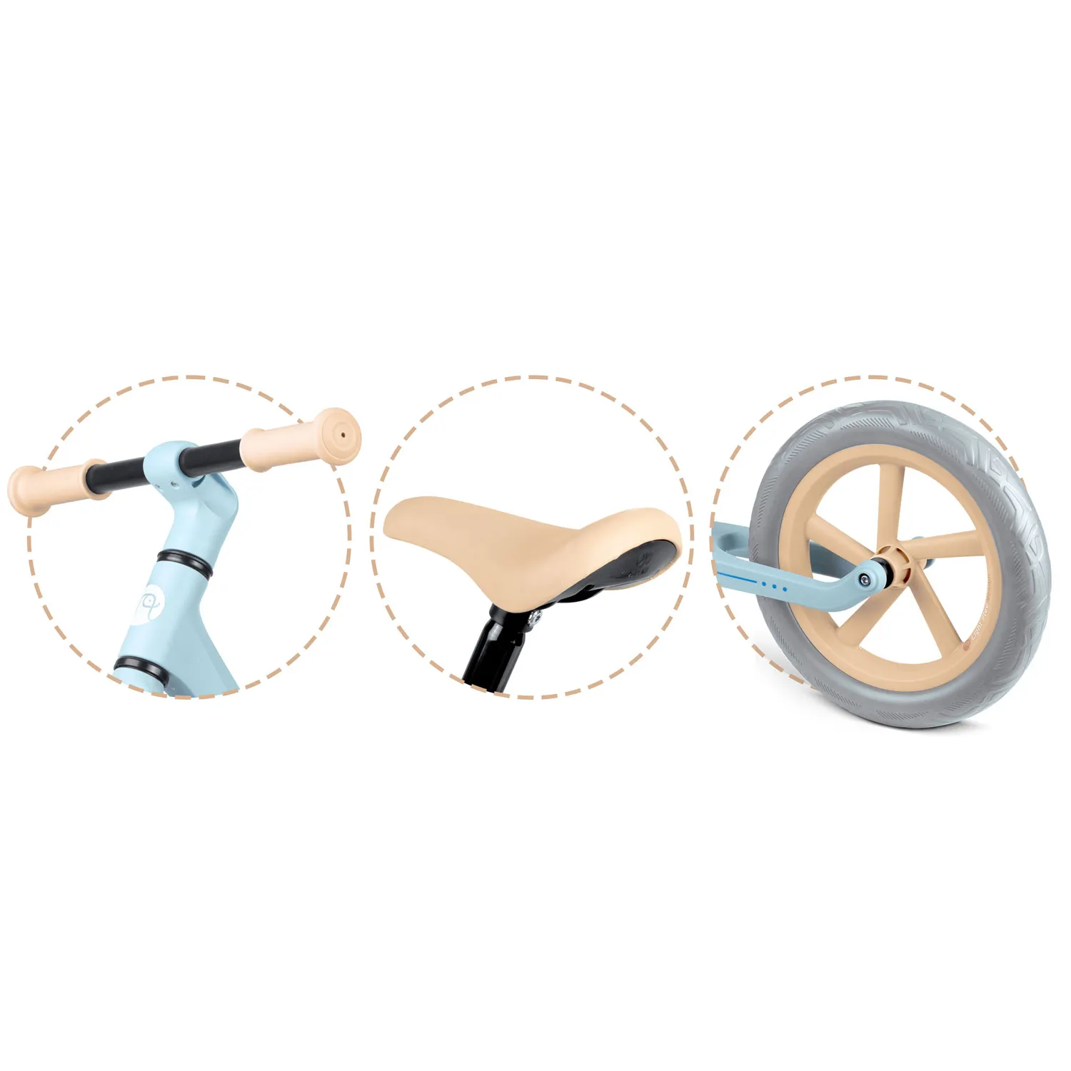 nukido light flee bicikl bez pedala, plavo rozi - slika 8