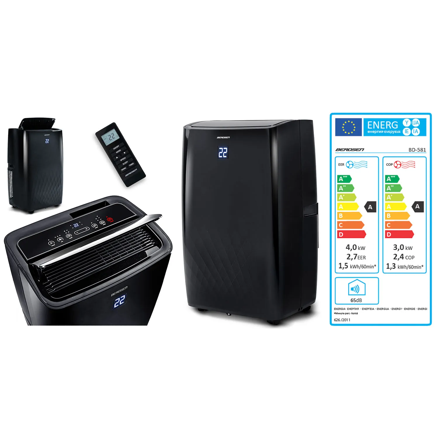 prijenosni klima uređaj berdsen bd-581 14000 btu - slika 5