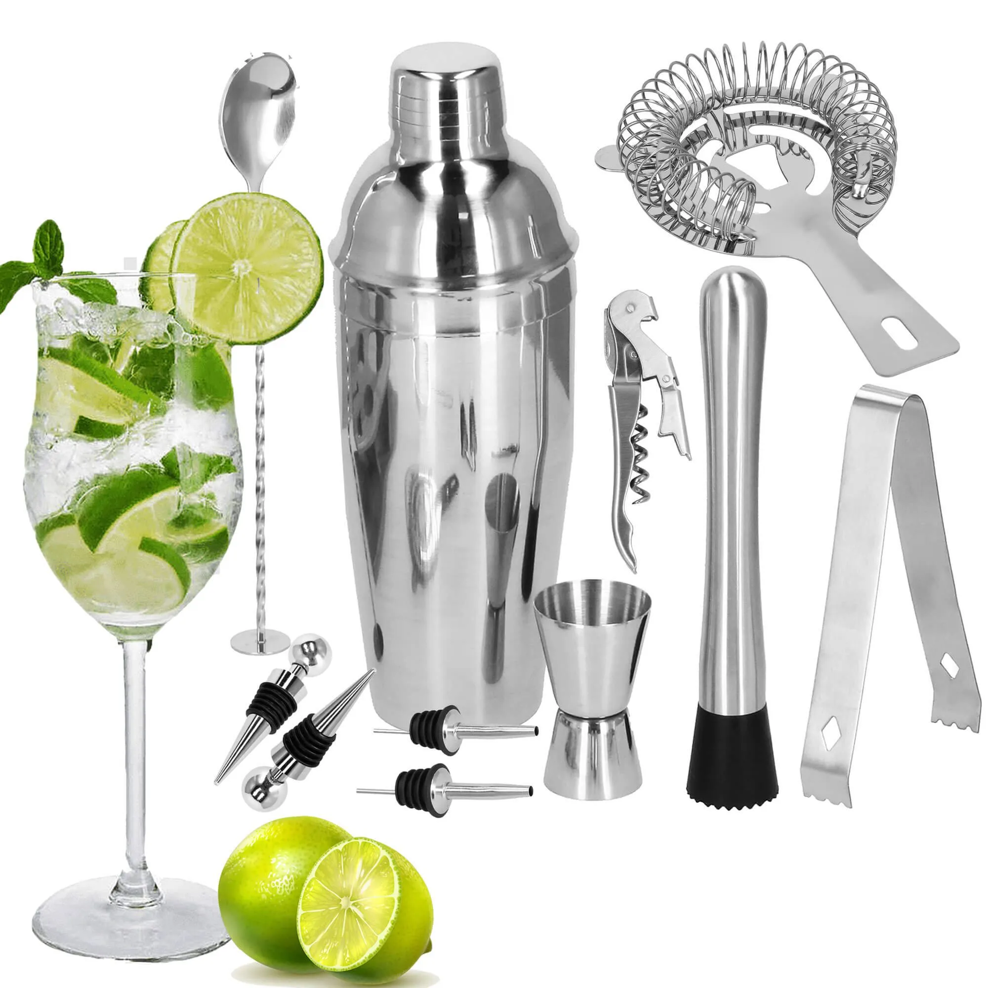 set za pića za barmene, shaker 750 ml, 12 dijelova - slika 5