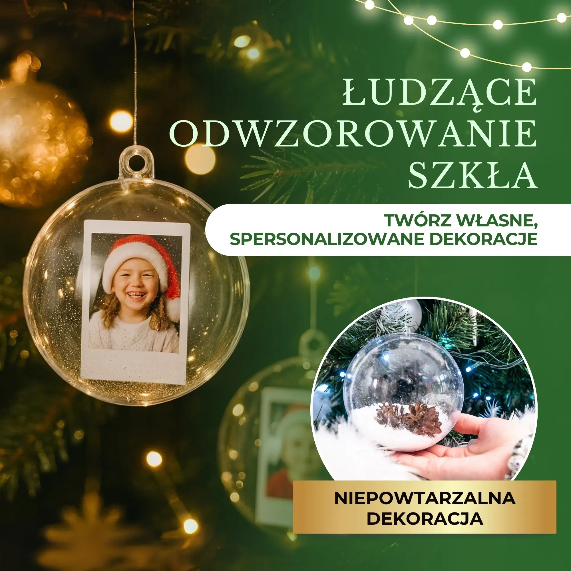 akrilna božićna kuglica 11 cm - slika 2