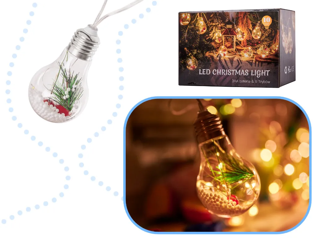 50 led svjetla u žaruljama 3m toplo bijele - slika 3
