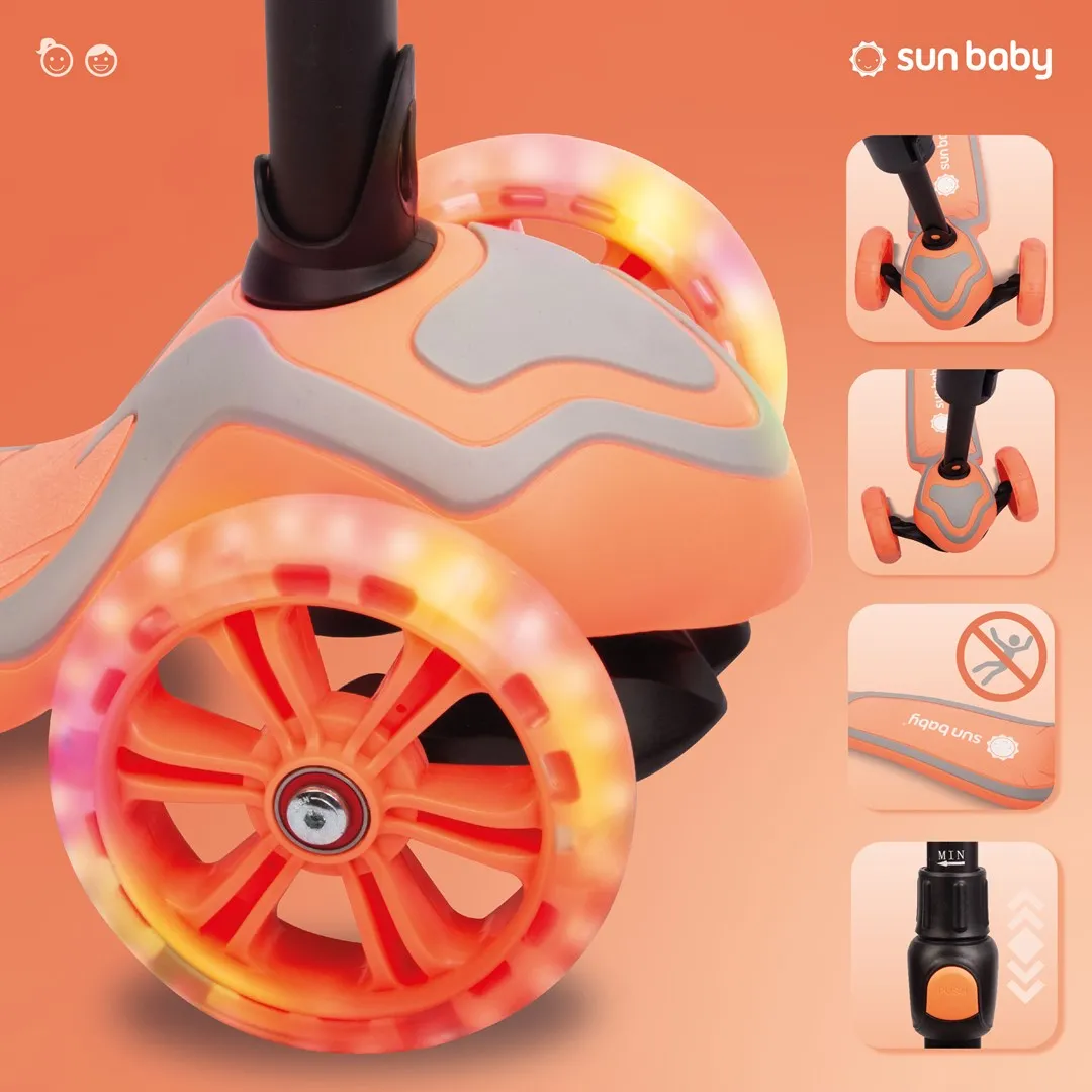 romobil za ravnotežu na 3 kotača 3u1 rozi - slika 7