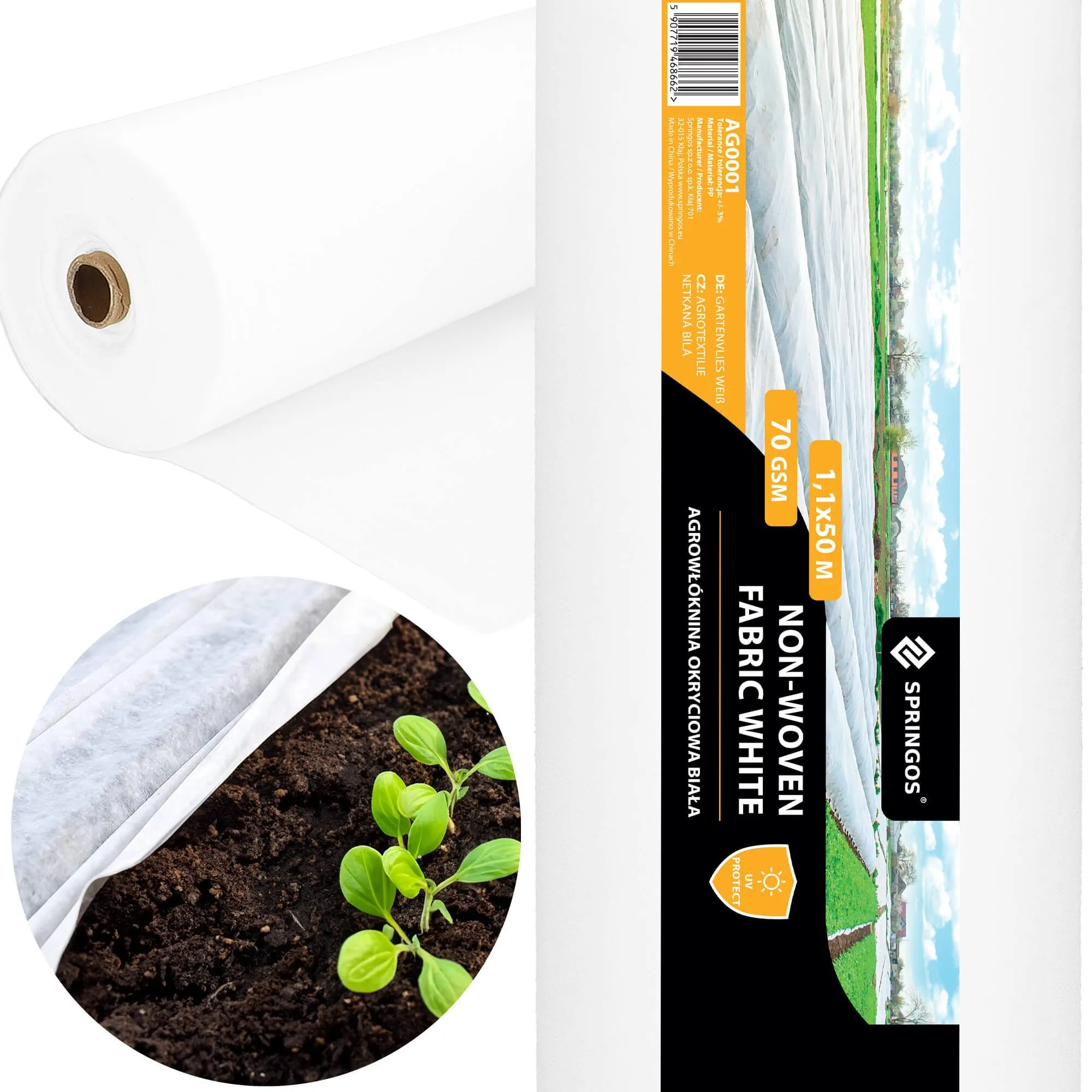 pokrov agrotekstil bijeli 70 gsm 1,1 x 50 m - slika 6