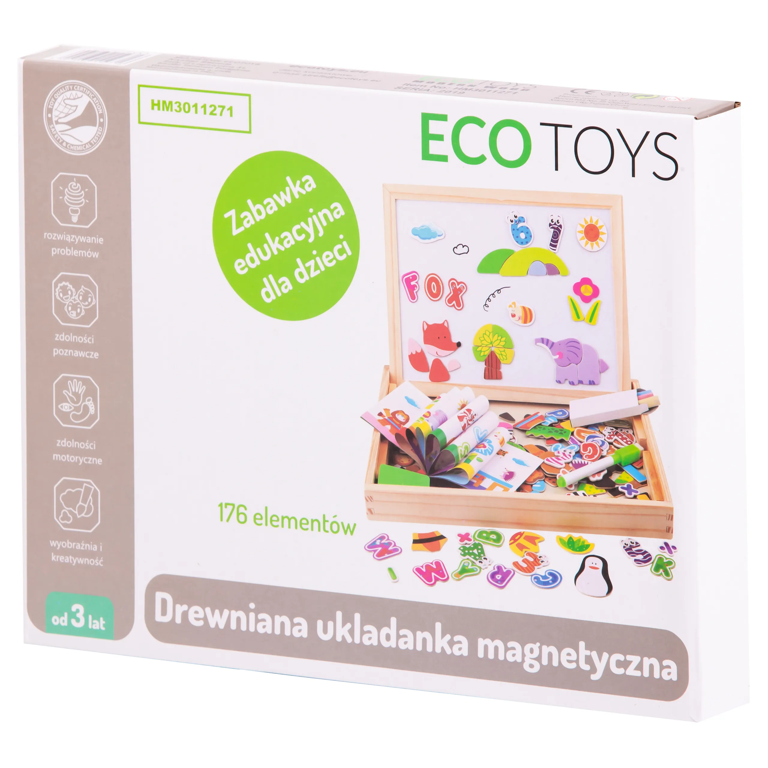 ecotoys 2u1 edukacijski set s pločom 176 elemenata - slika 7
