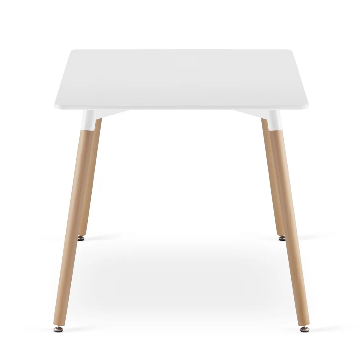 pravokutni drveni blagovaonski stol 120cm x 80cm - bijeli - slika 6