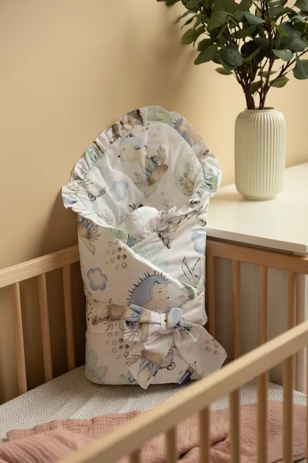 dvostrani poplun za bebe 75x75cm ježić - slika 7