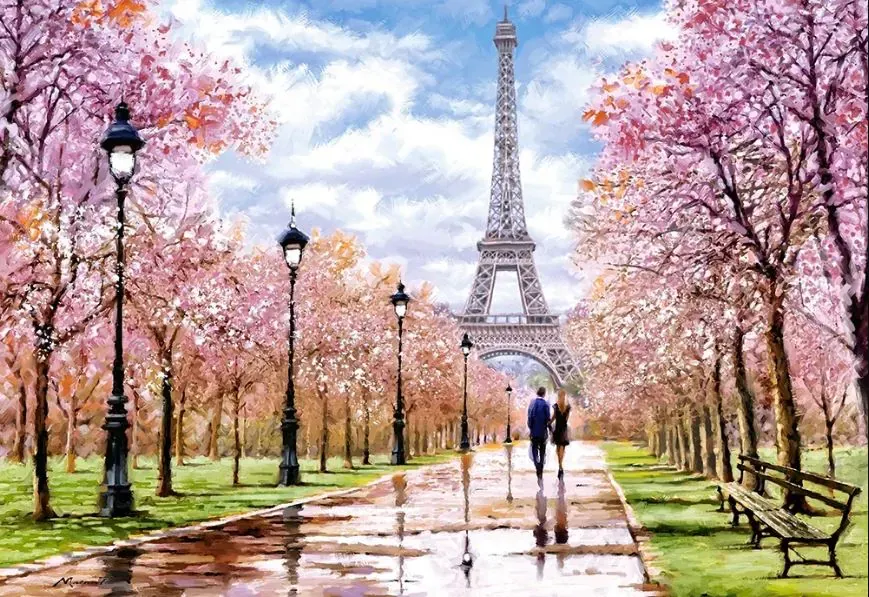 castroland puzzle šetnja parizom 1000kom. - slika 2