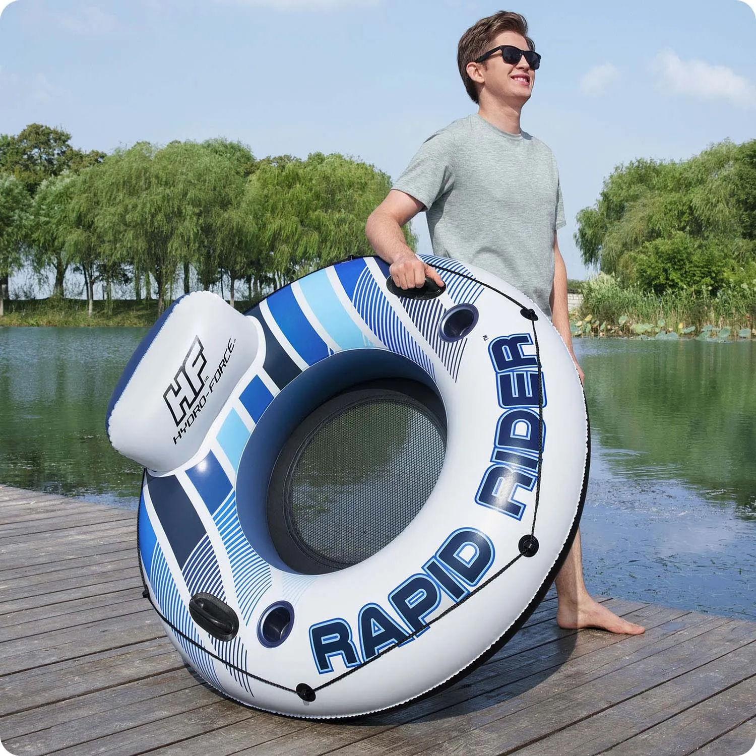 plivački krug rapid rider, promjer 135 cm, 2 ručke, bestway 43116 - slika 5