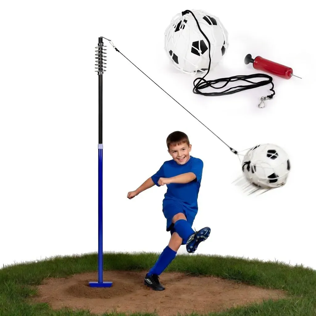 MOVEPRO nogometni set za trening na užetu s stupom, oprugom, loptom i pumpom. - Pribislavec