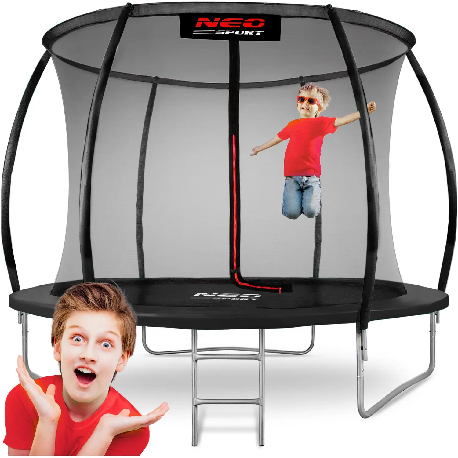 Profilirana vrtna trampolina 10 ft / 312 cm s unutarnjom zaštitnom mrežom Neo-Sport - Pribislavec