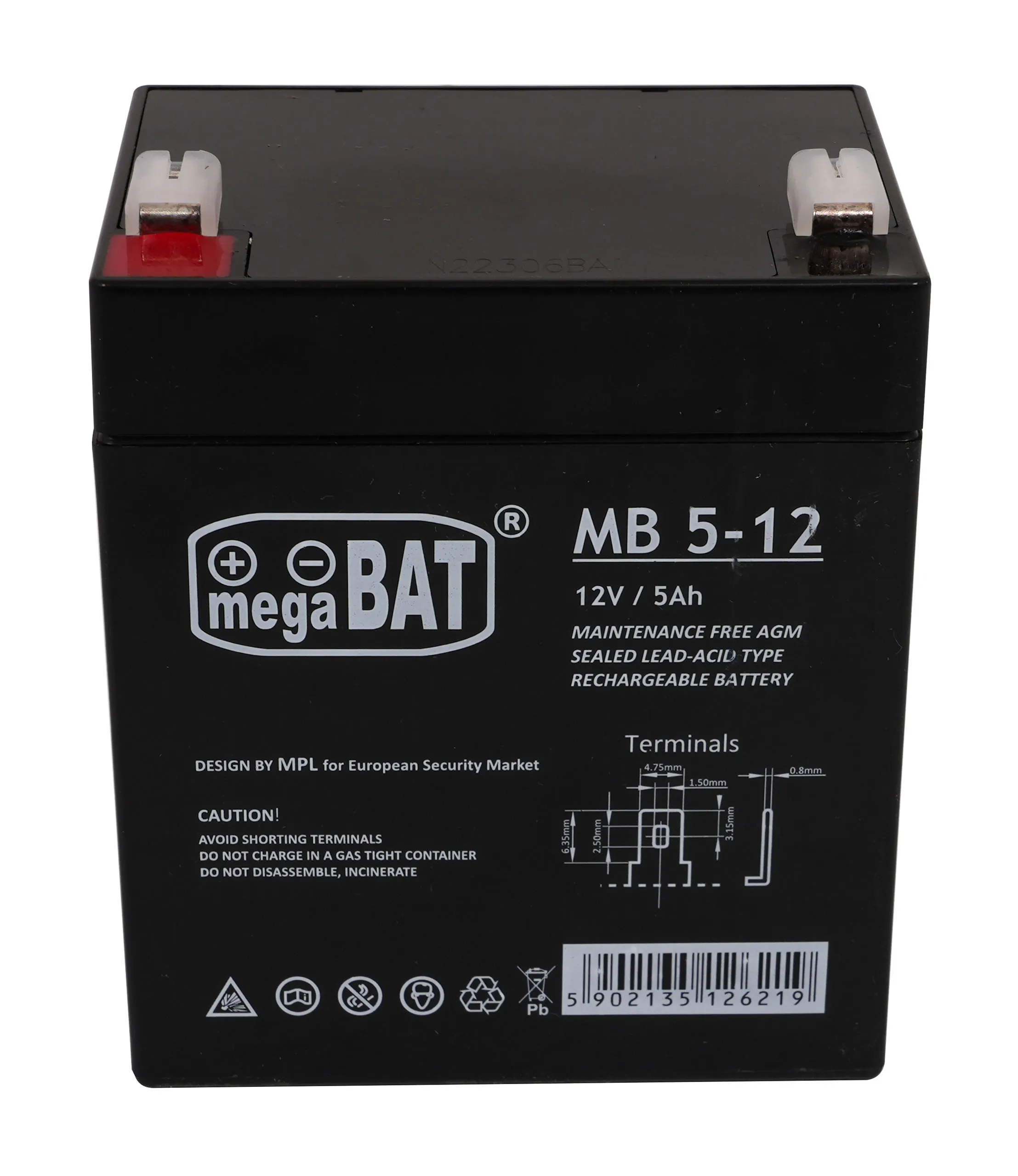 akumulator 12v/5ah - slika 1
