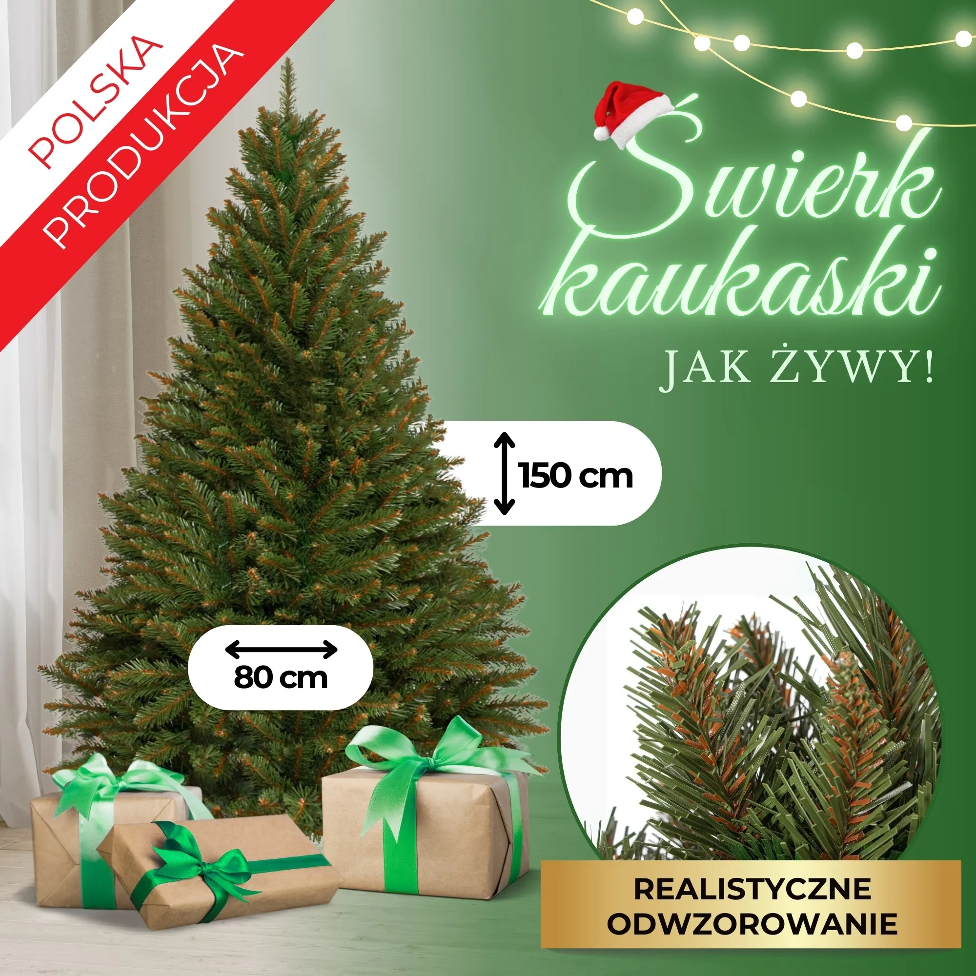 božićno drvce – kavkaska jela 150 cm - slika 9
