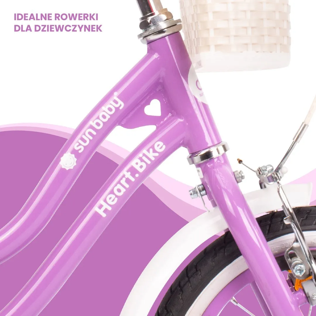 dječji bicikl guralica heart 14" bike ljubičasti - slika 3