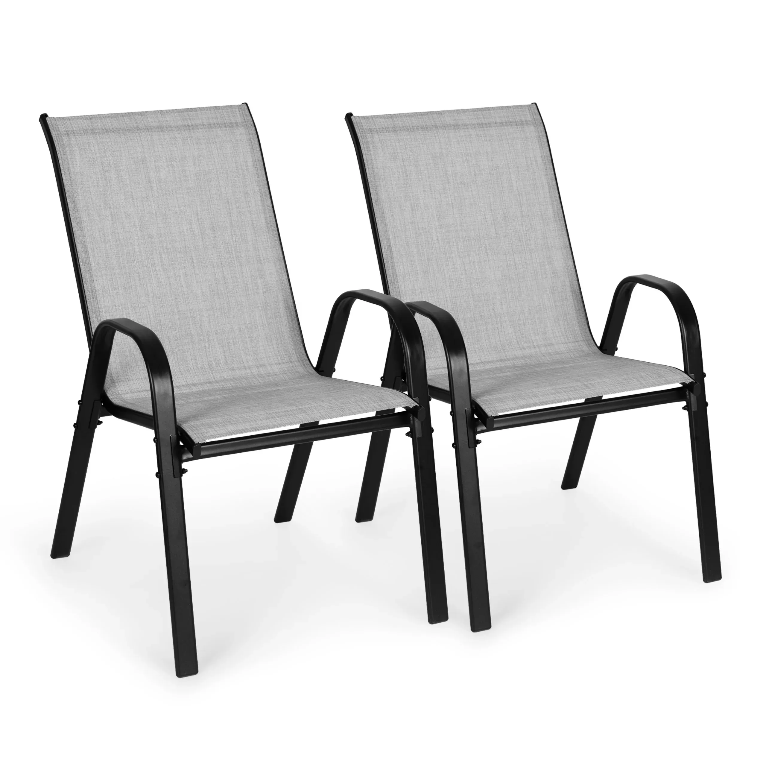 multigarden set od 2 vrtne stolice – za terasu ili balkon, svijetlosive - slika 2