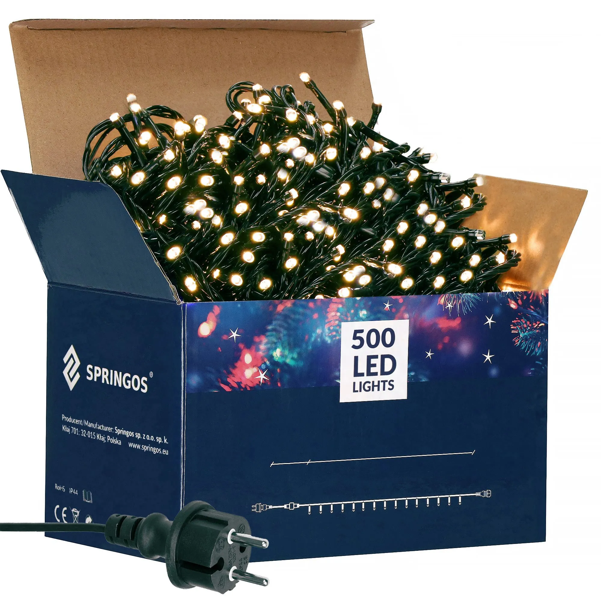 springos božićne lampice, 500 led, 31,5 m, toplo bijela - slika 9