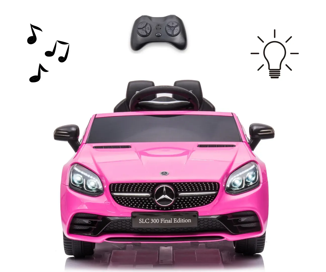 mercedes-benz slc pink vozilo na akumulator - slika 3