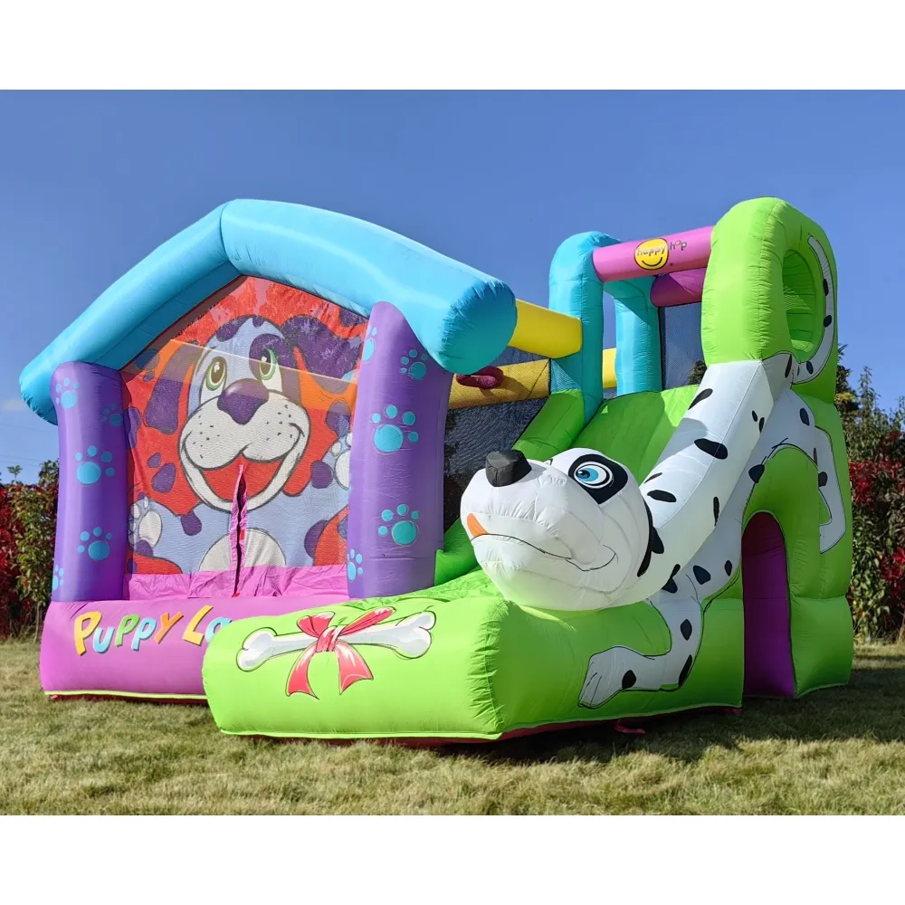 happy hop puppy land dog dvorac na napuhavanje s toboganom - slika 14
