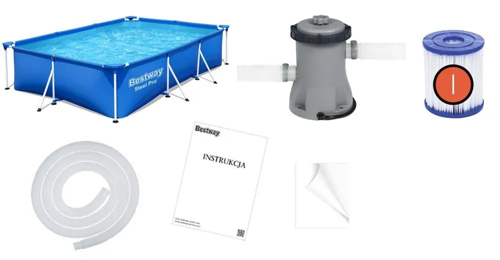 bestway bazen 56411 - 300x201x66cm - 3,300l - slika 5
