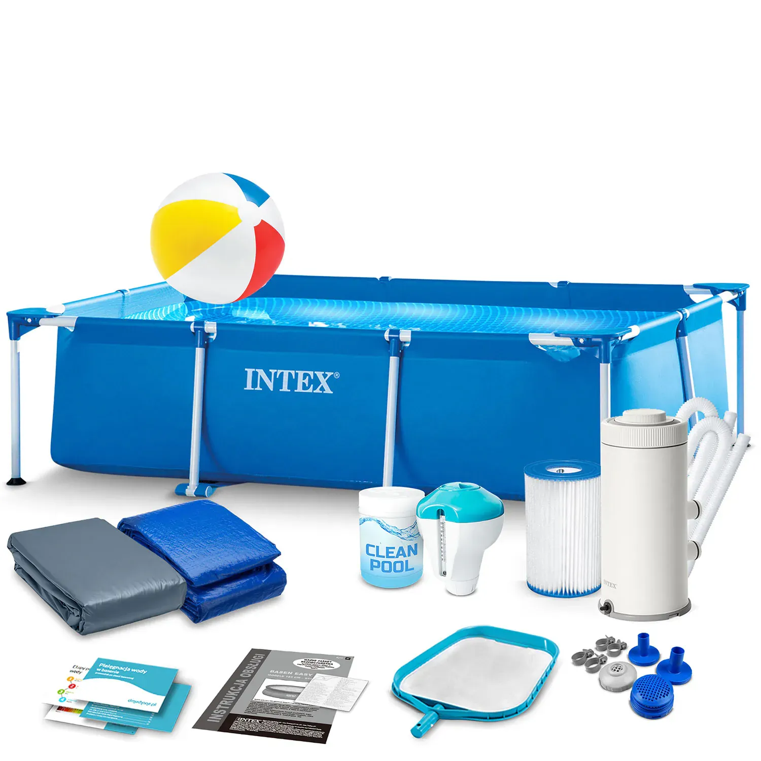 intex okvirni vrtni bazen 260 × 160 × 65 cm - slika 1