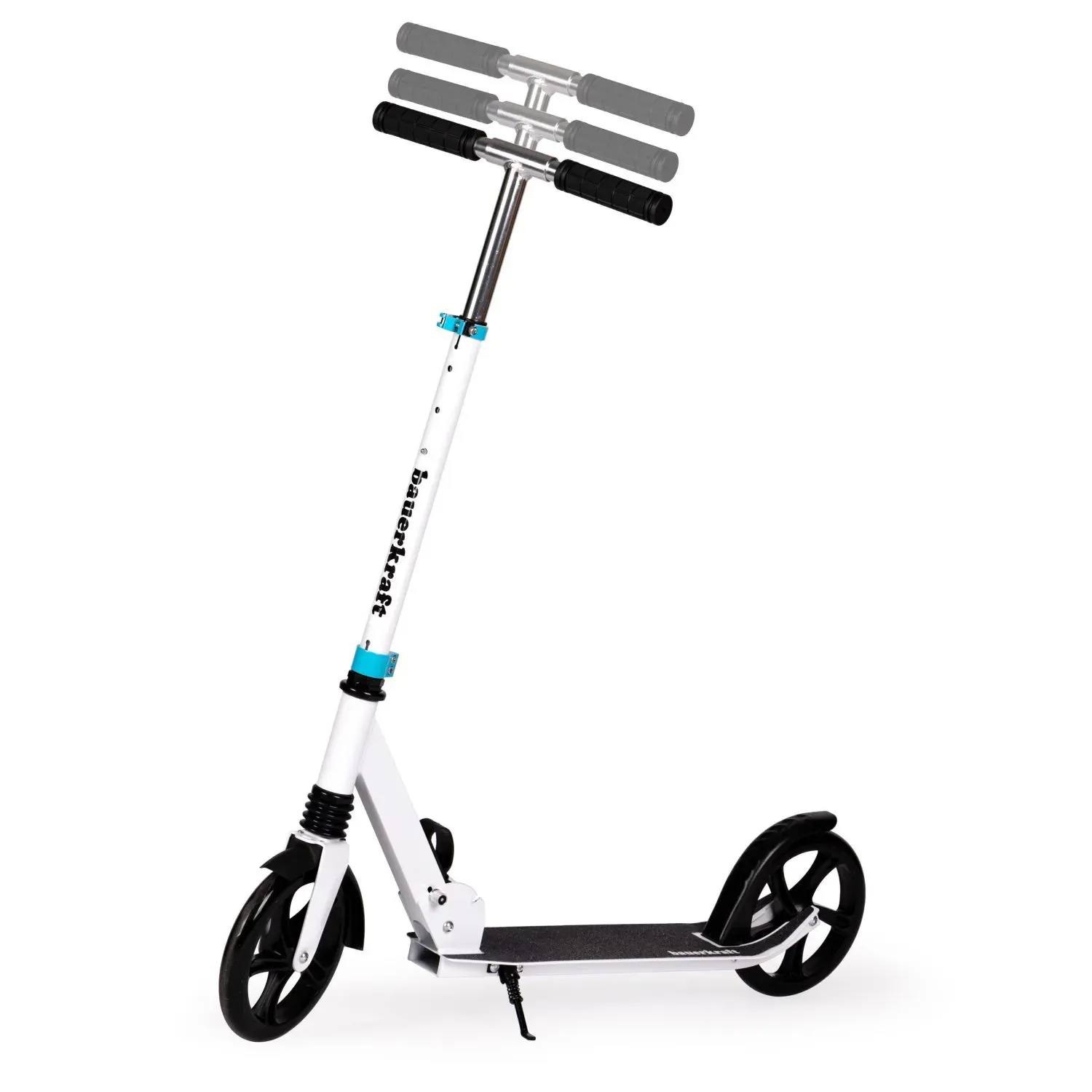 romobil za djecu i mlade – gradski, sklopivi, podesiva visina 95–105 cm, kotači 200 mm, bijeli - slika 3
