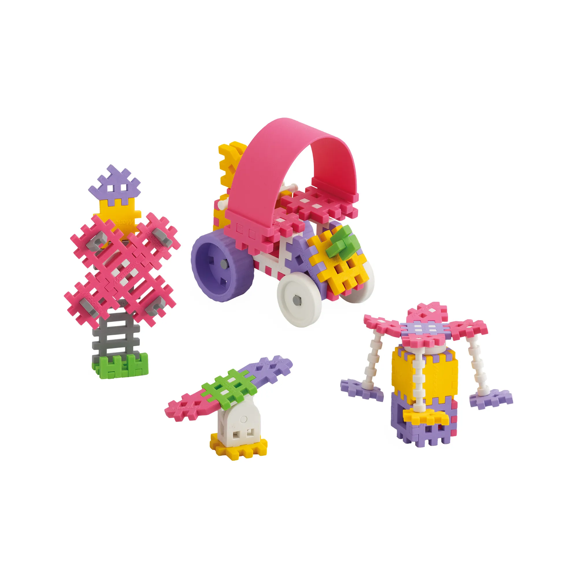marioinex set waffle kockica konstruktor rozi 70kom. - slika 6