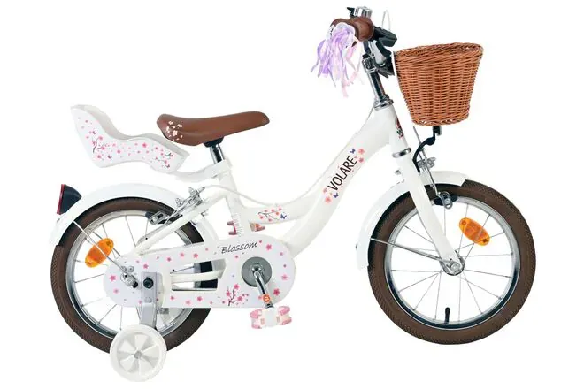 Volare dječji bicikl Blossom 14″ bijele boje, s dvije ručne kočnice - Pribislavec