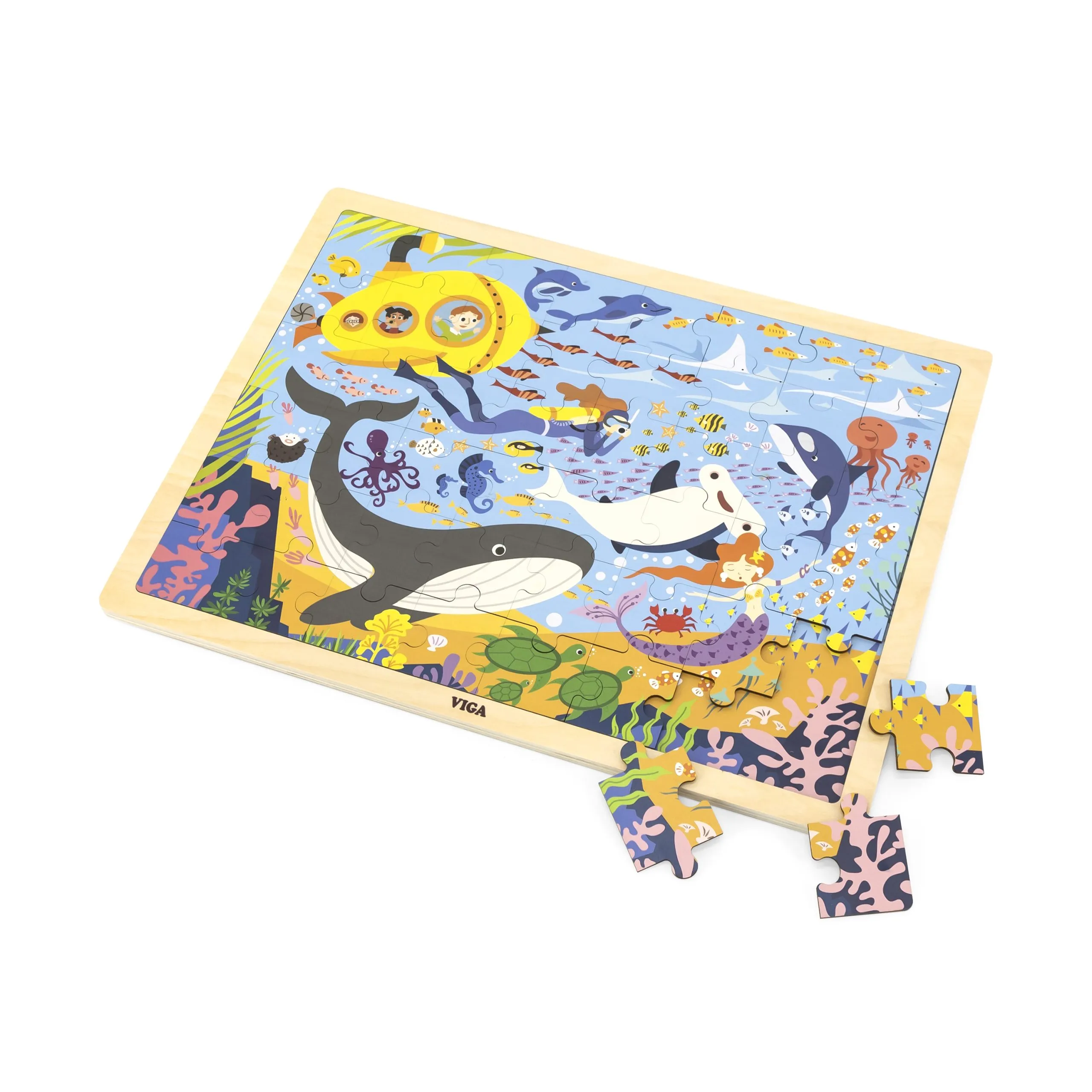 viga 44583 puzzle na podlozi, 48 dijelova - upoznajemo more i njegove stanovnike - slika 3