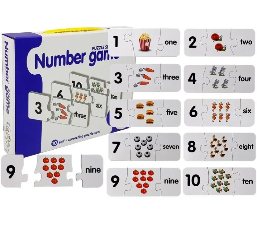 edukativne puzzle - brojevi do 10 na engleskom - slika 1