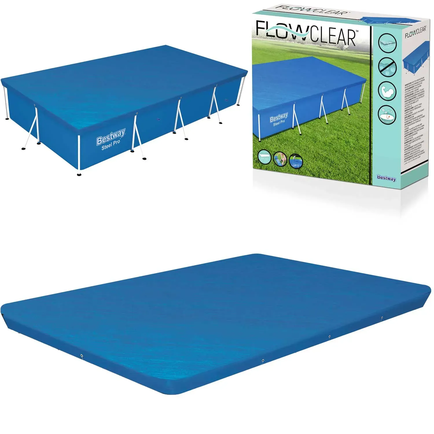 poklopac za bazen s okvirom 400 x 211 cm bestway 58107 - slika 2