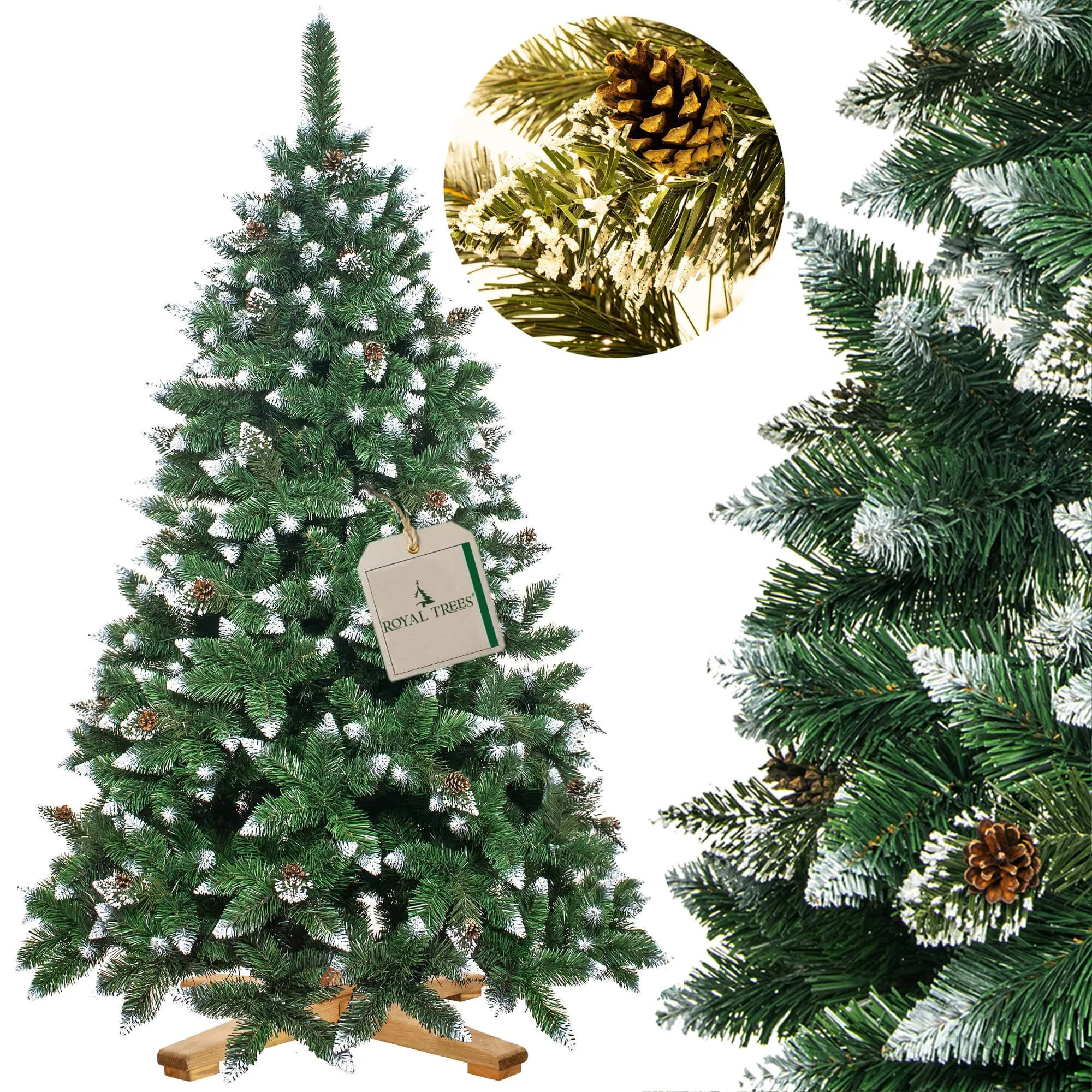 umjetno božićno drvce, premium dijamantni bor 220 cm - slika 5