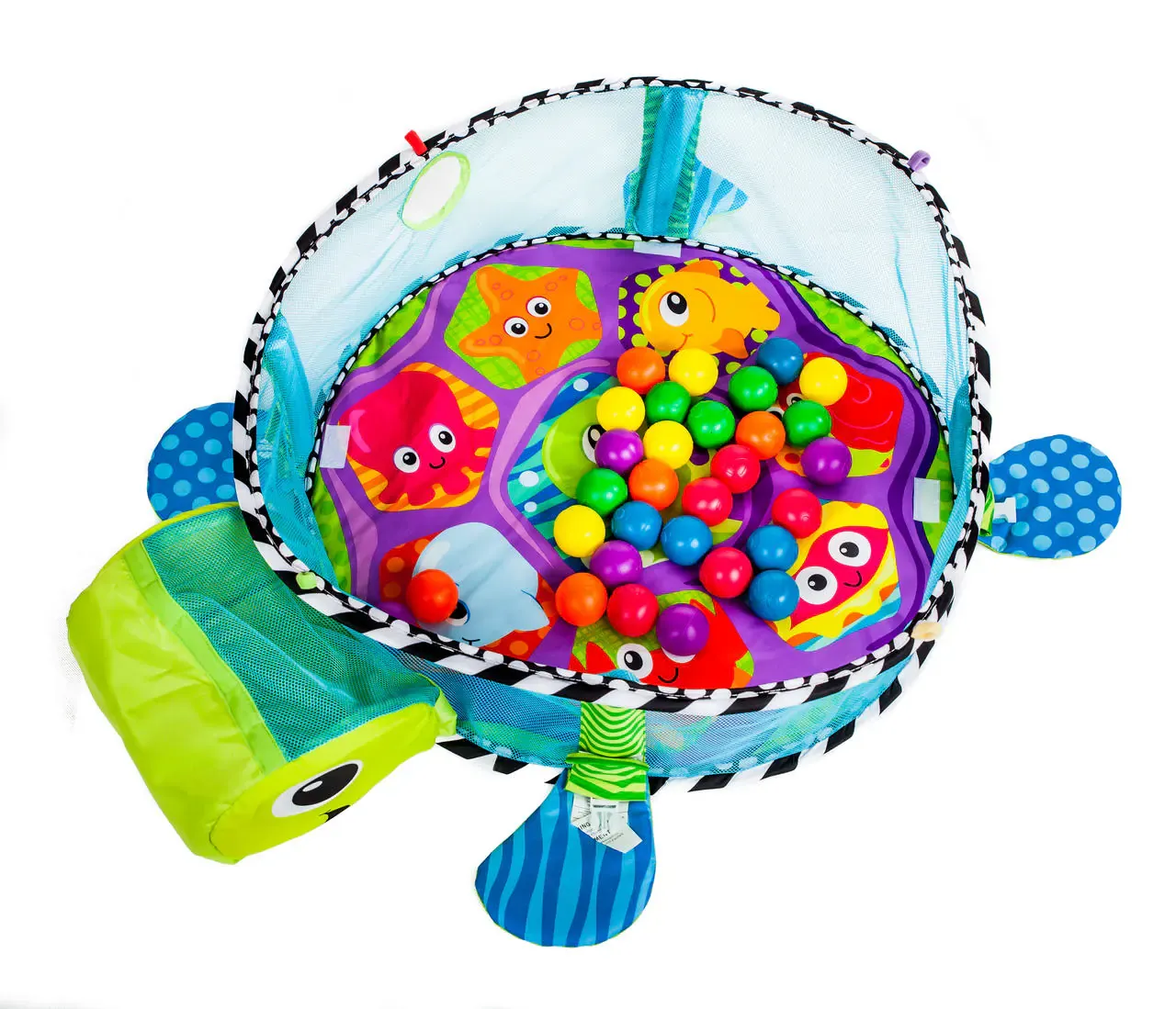 velika edukativna podloga 3u1 kornjača sa 30 loptica - slika 2