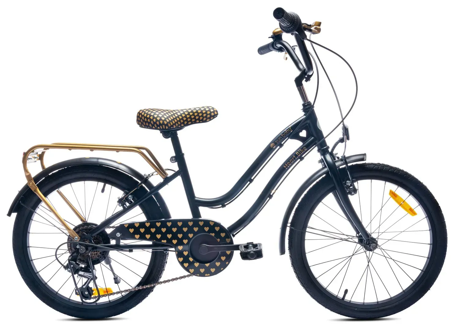 dječji bicikl 20" heart bike crno-zlatni - slika 2