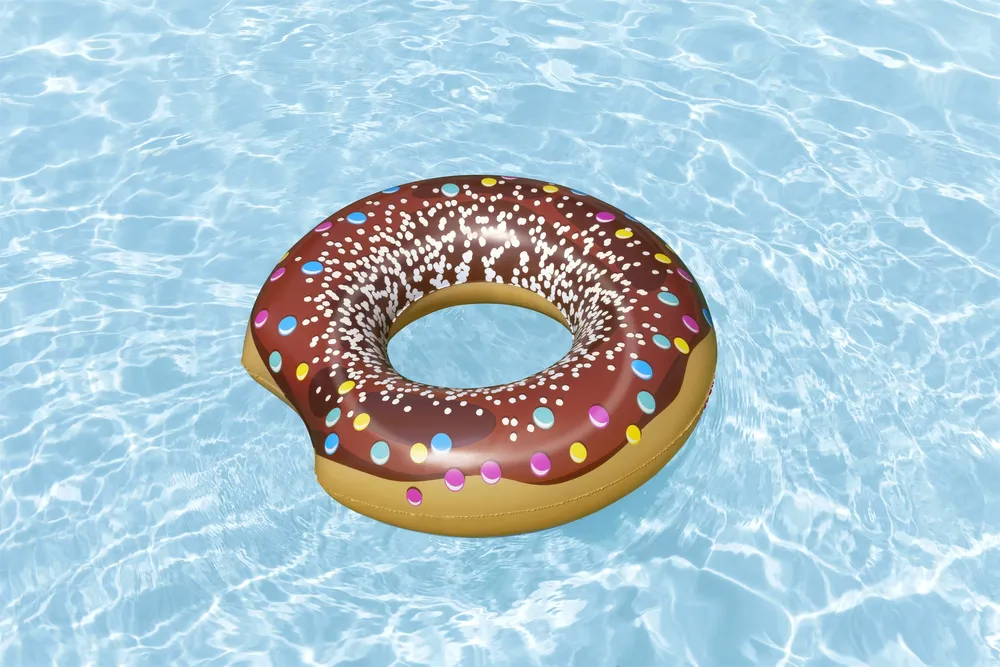 bestway donut za plivanje smeđi - slika 4