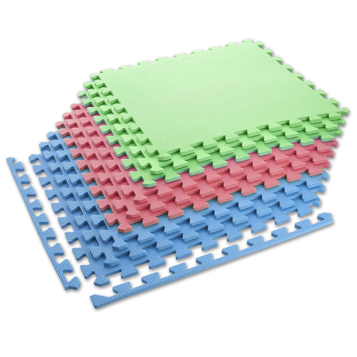 set od 9 zaštitnih podloga u obliku slagalice za teretanu 60x60x1,0 cm šarena - slika 3