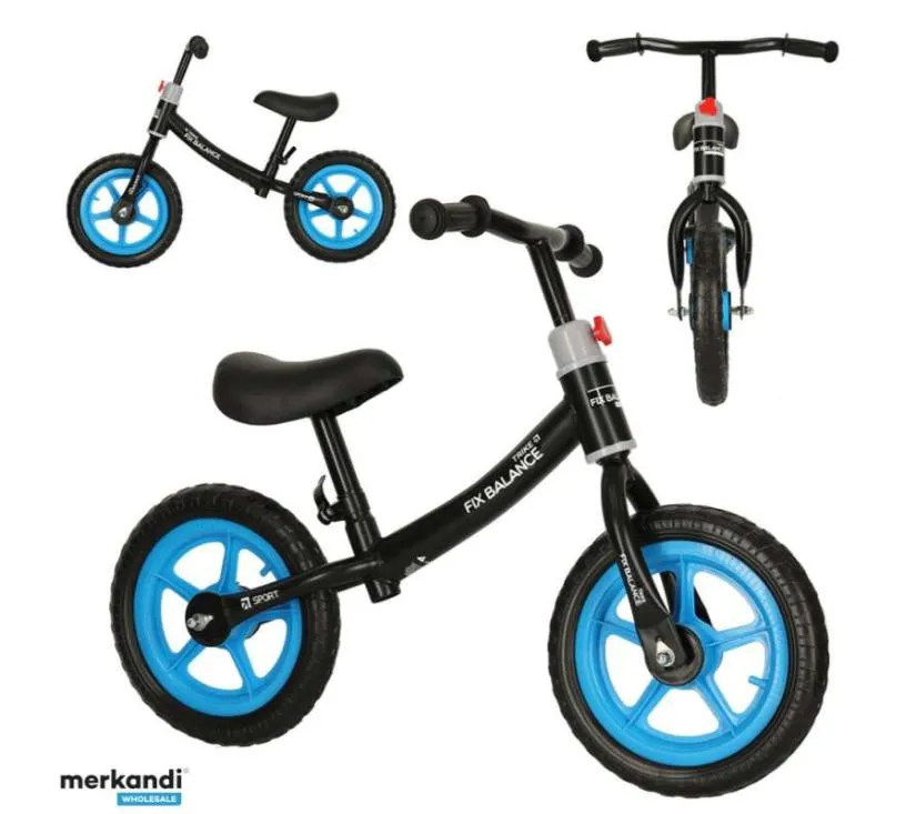 trike fix bicikl bez pedala crno plavi - slika 5