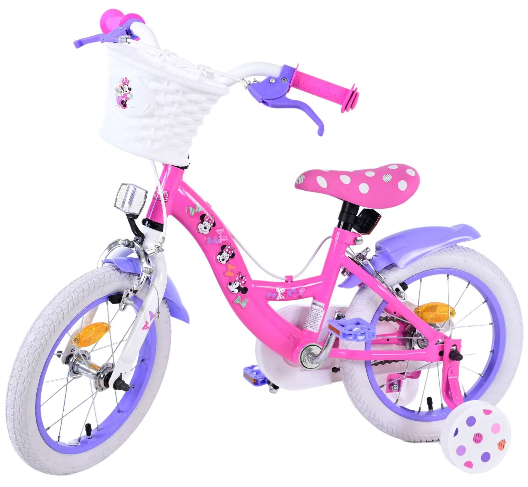 volare dječji bicikl minnie kids 14" s dvije ručne kočnice - slika 10