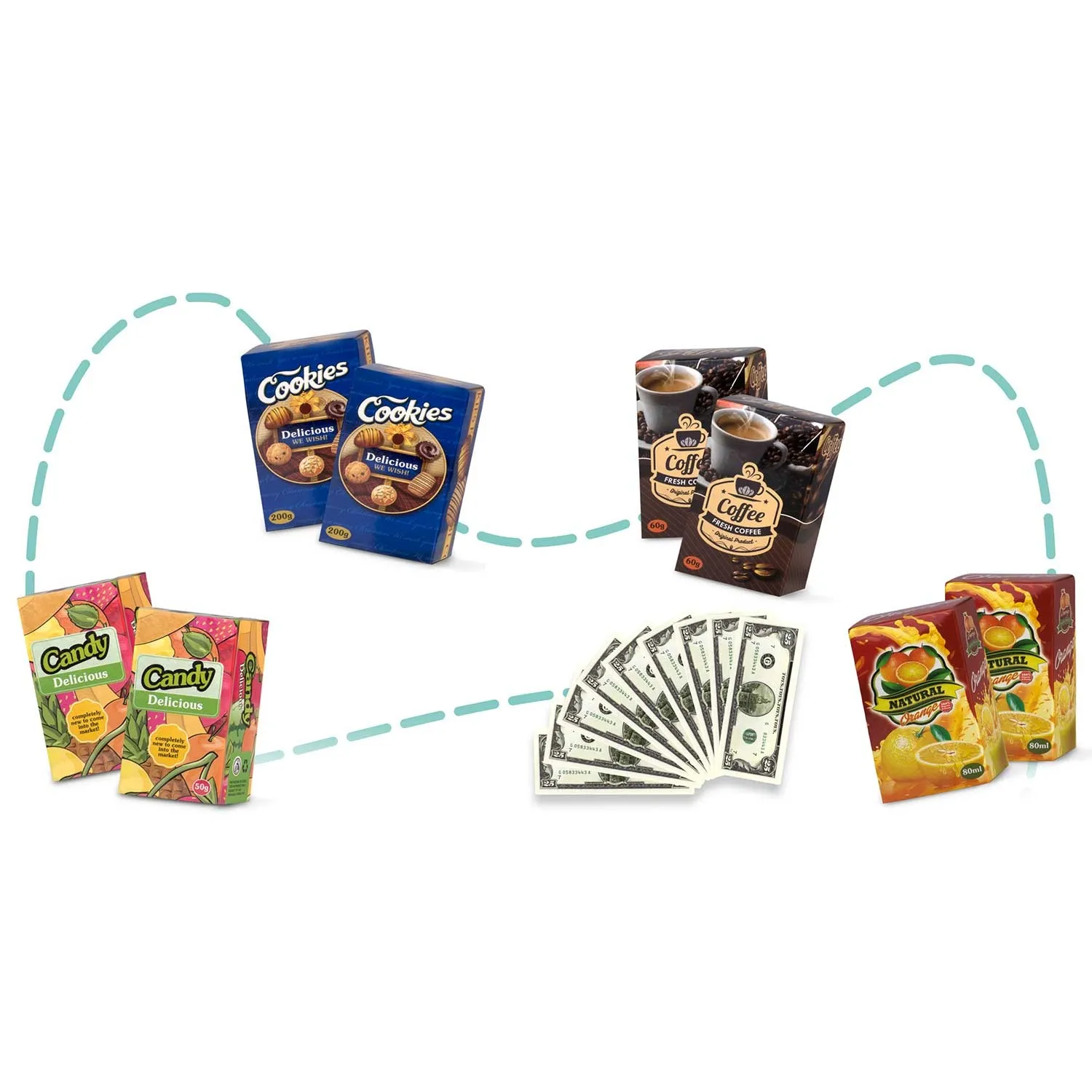 ricokids 773400 plava kolica za kupovinu - slika 6
