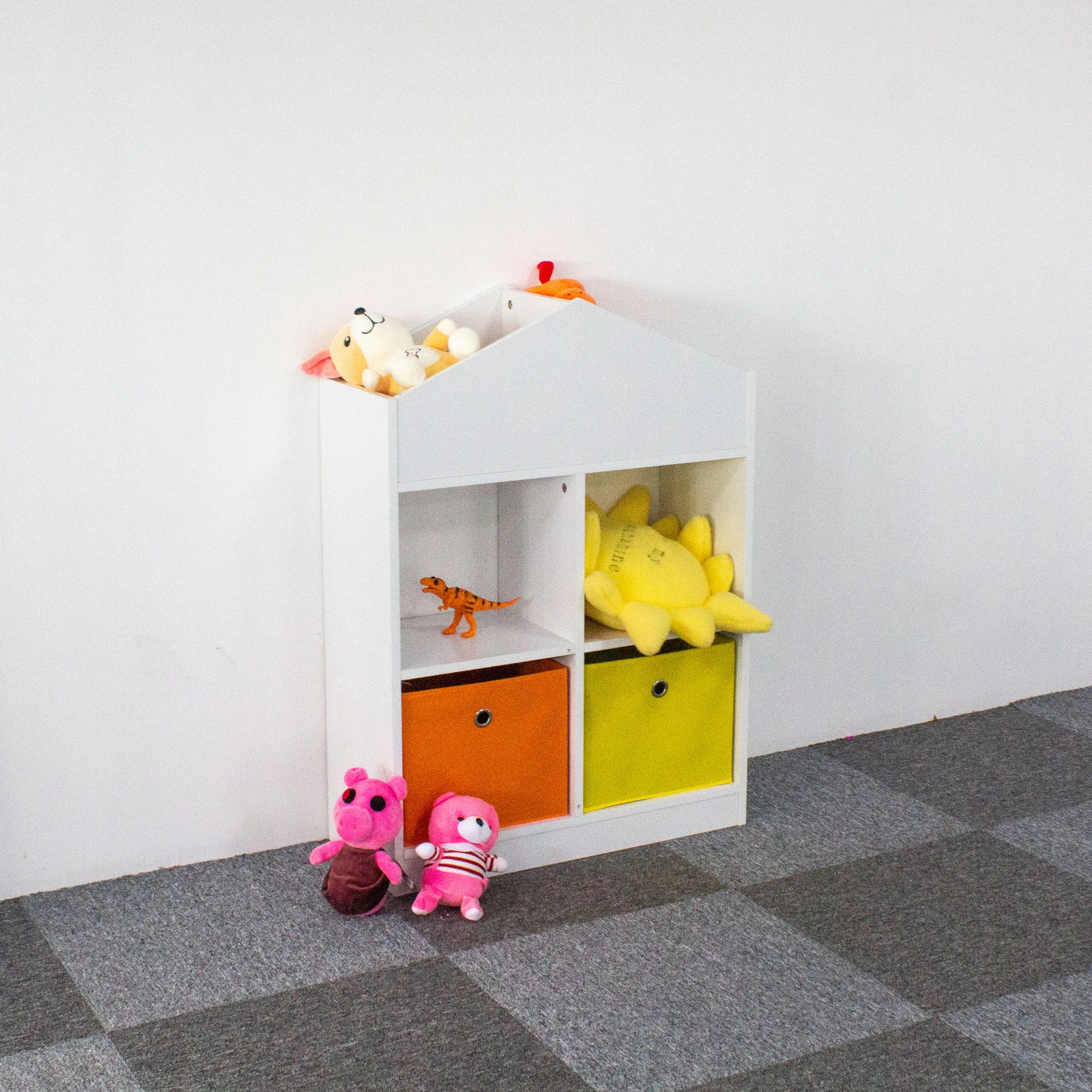 ecotoys drveni dječji ormarić–polica za lutke s pretincima - slika 7