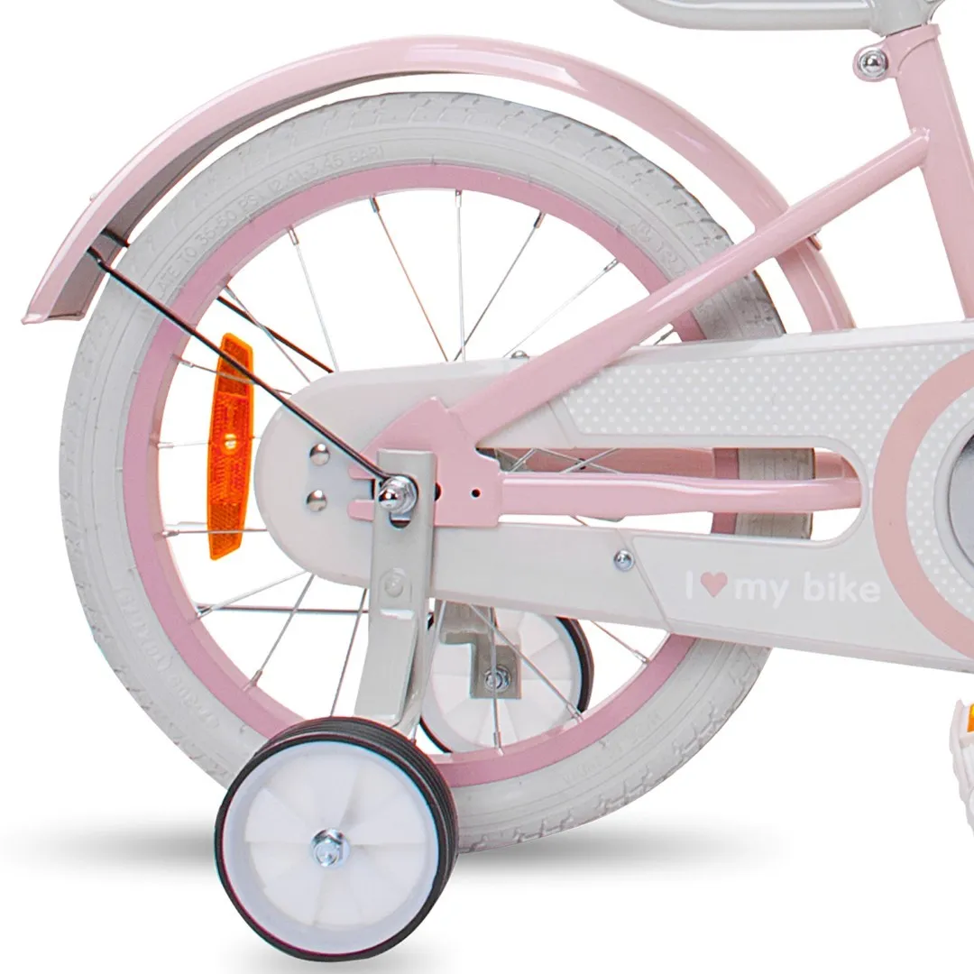 dječji bicikl 14" heart bike silver moon rozi - slika 5