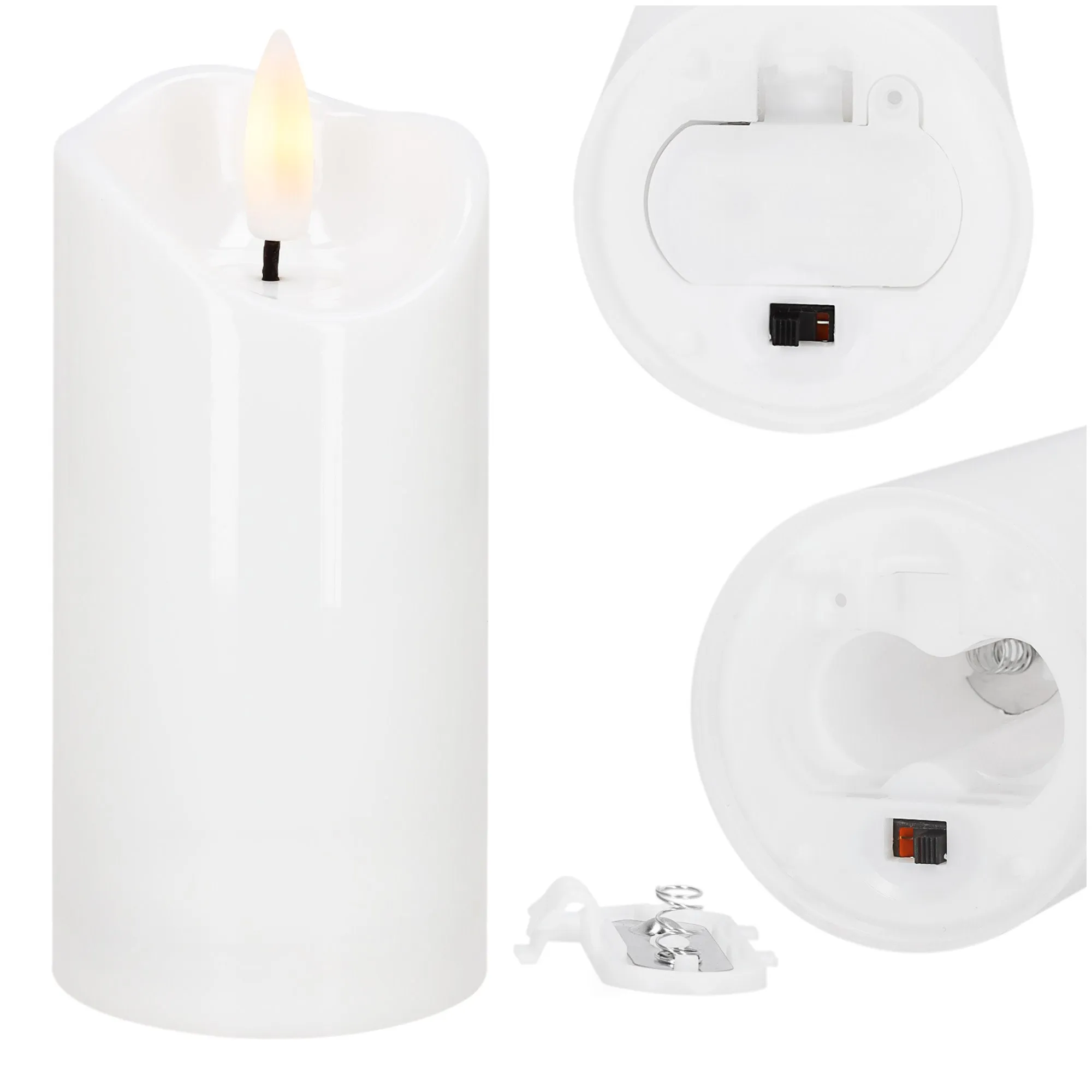 led svijeća – 9,5 × 5 cm, bijela - slika 6