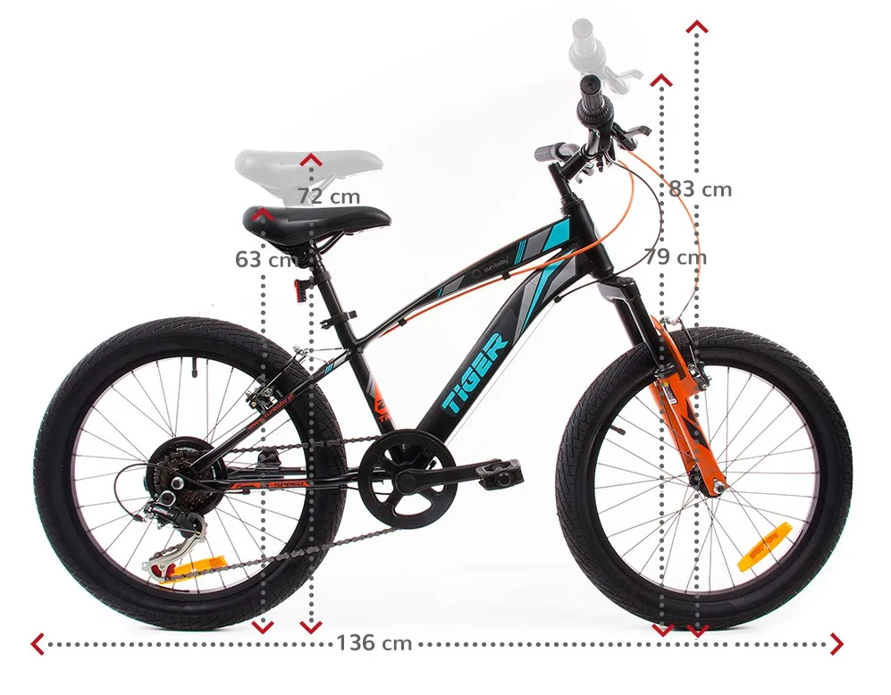 dječji bicikl 20" tiger crno-tirkizni - slika 11