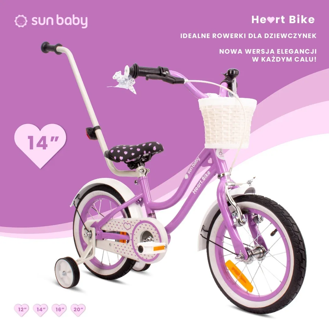 dječji bicikl guralica heart 14" bike ljubičasti - slika 7