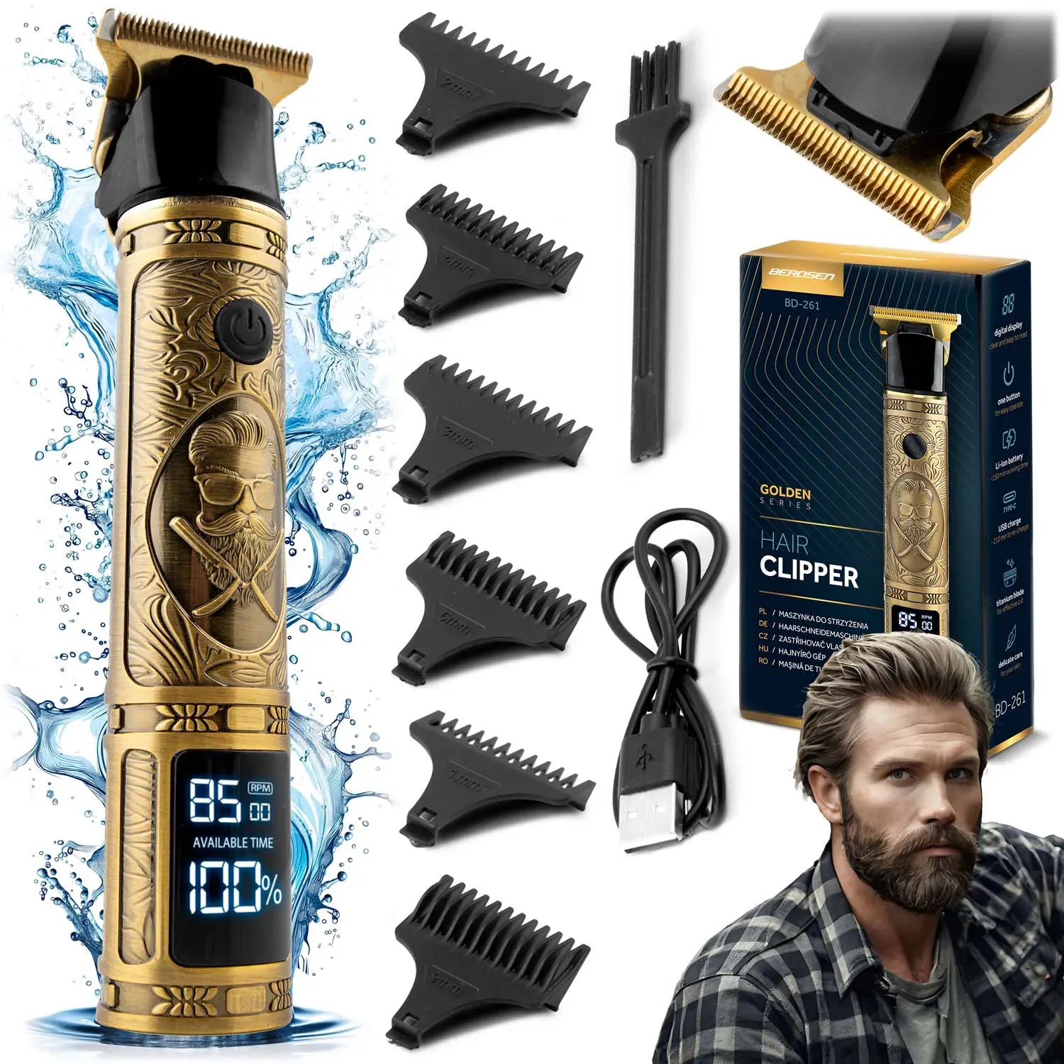 Berdsen BD-261 Gold Barber mašinica za šišanje kose - Pribislavec