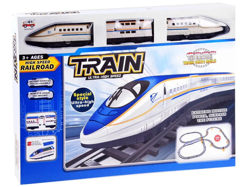 set željezničkih tračnica s vlakom rc0590 - slika 8