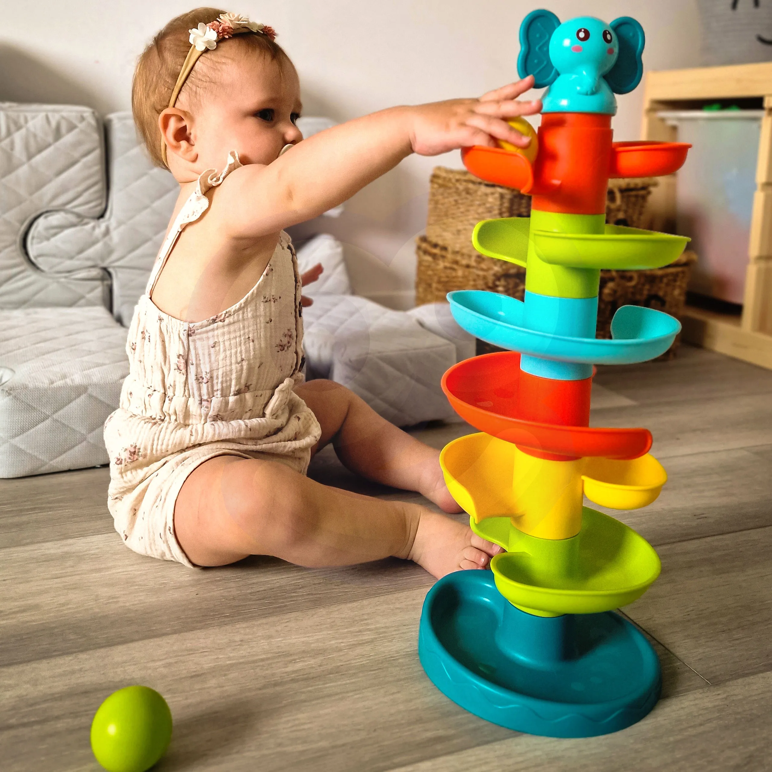 woopie baby set staza za lopte + 3 lopte - slika 3